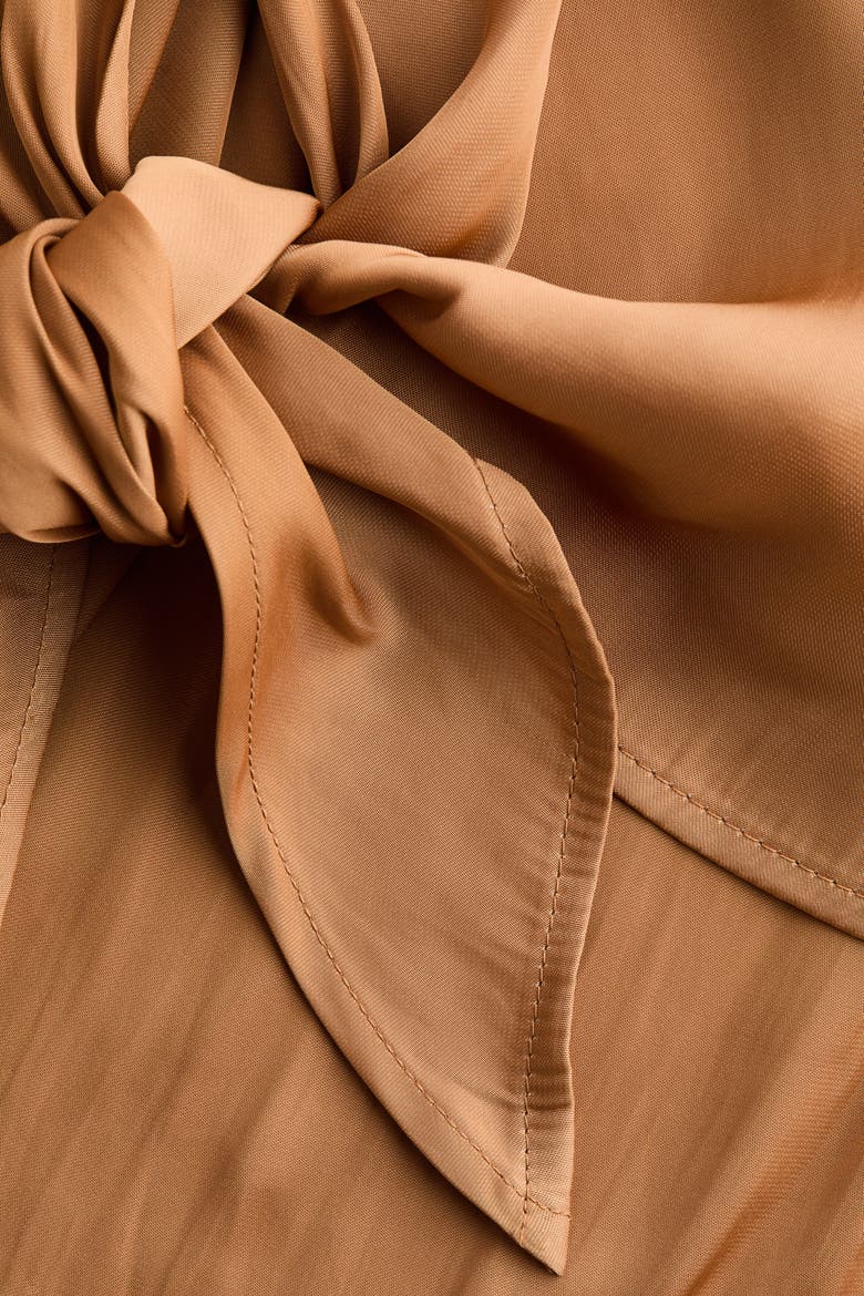 One-shoulder Tie-detail Top, Alternate, color, Dark beige