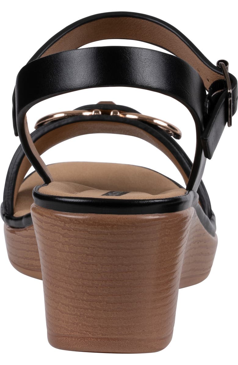 GOOD CHOICE NEW YORK Nava Wedge Sandal, Alternate, color, Black