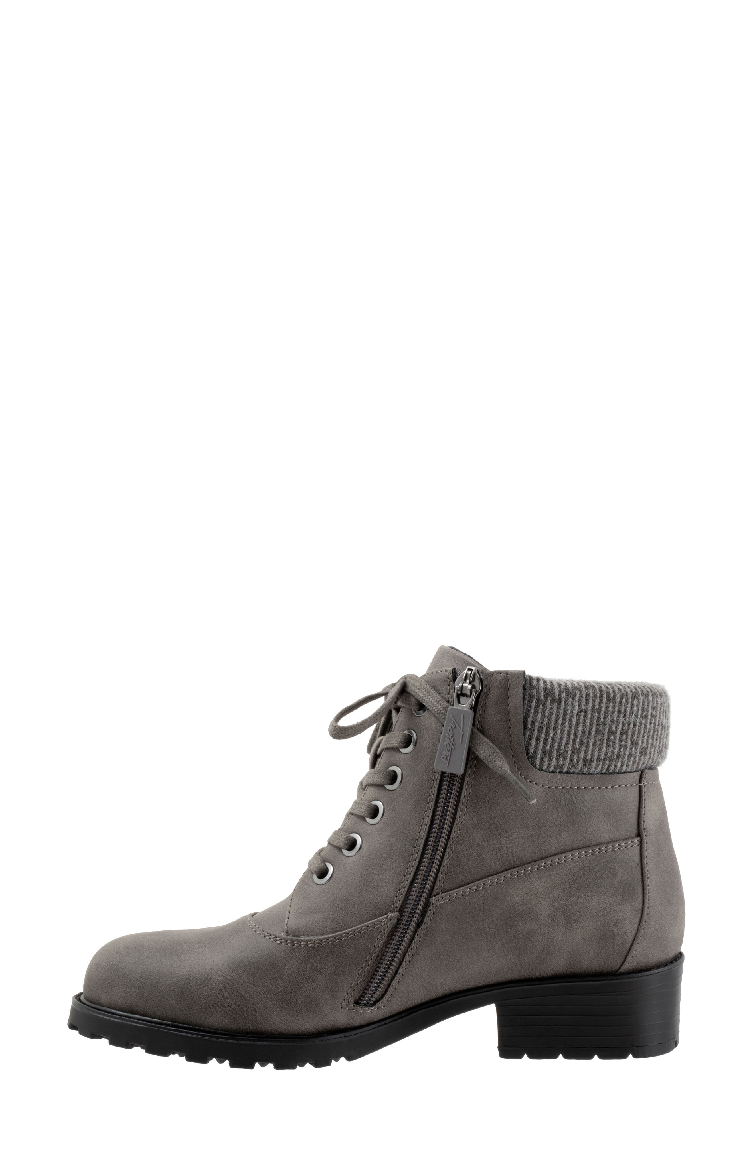 Trotters Bellamy Faux Fur Lined Bootie, Alternate, color, Dark Grey