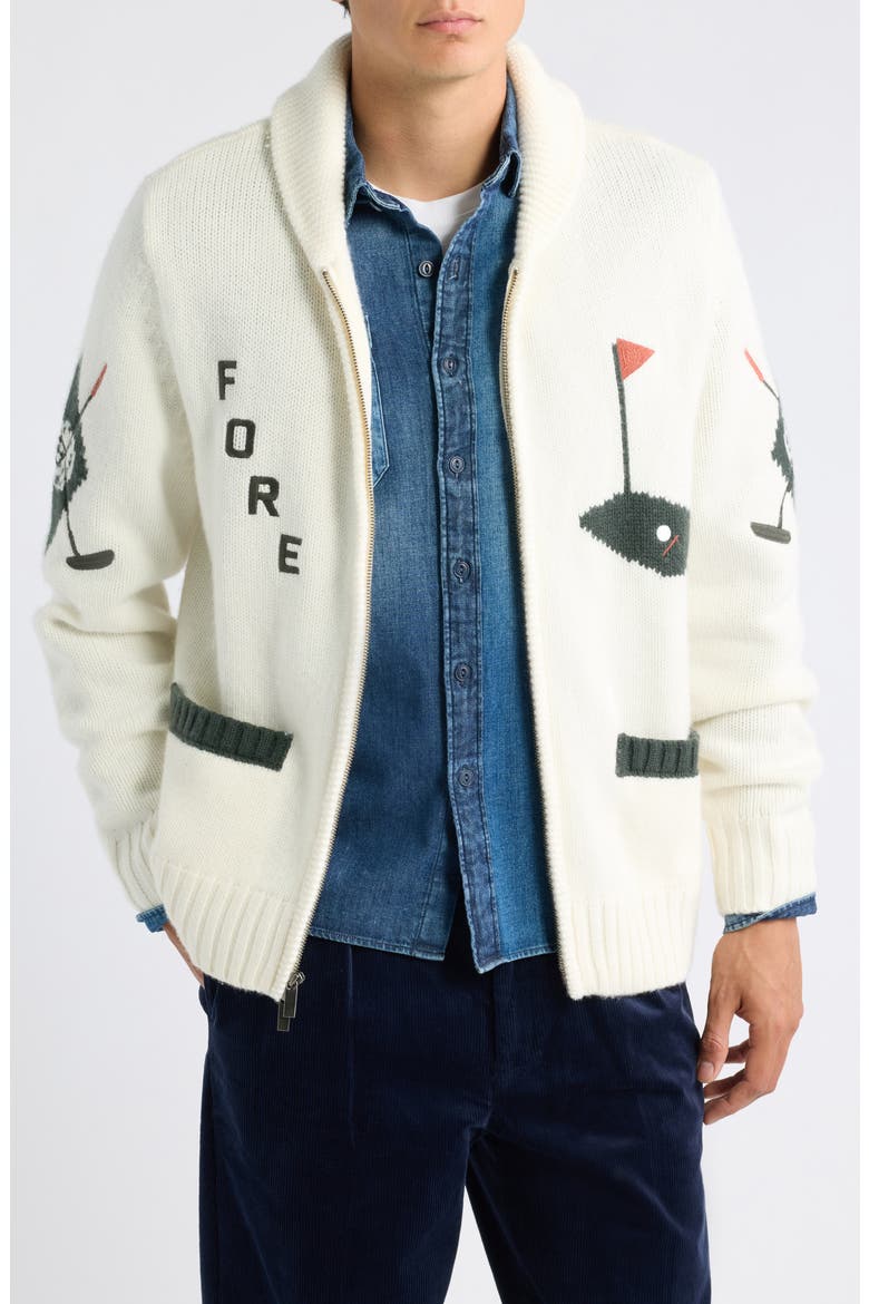 Lewis Golf Zip Cardigan, Main, color, CREAM
