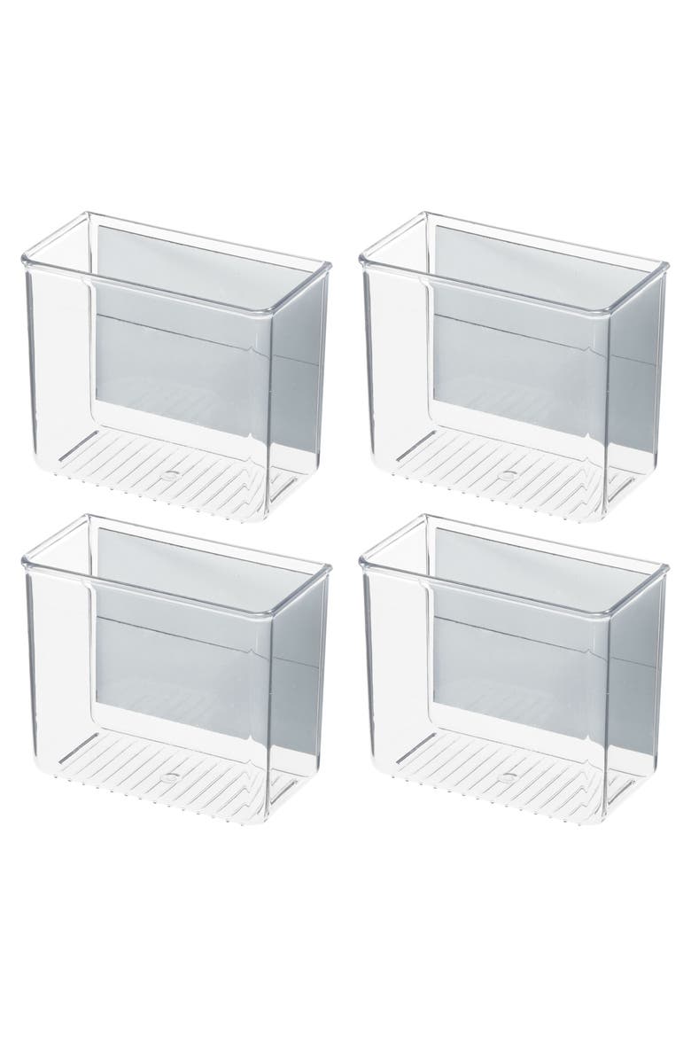 Magnetic Organizer Bins for Laundry Room - Set of 4 - Clear, Main, color, Clear