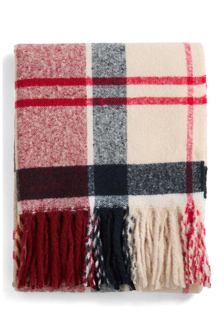 Deanna Scarf, Alternate, color, LIGHT CARDINAL TARTAN