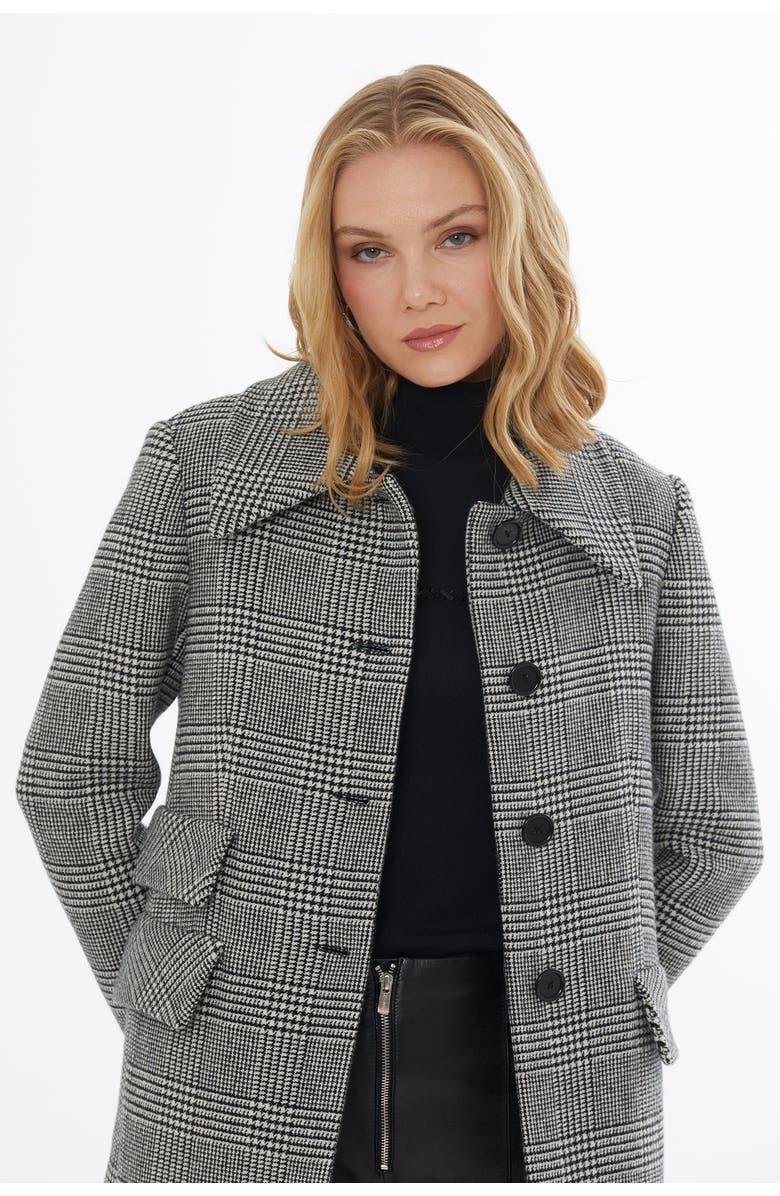 Gizia Button Closure Jacket with Pockets and Back Vent, Main, color, Black