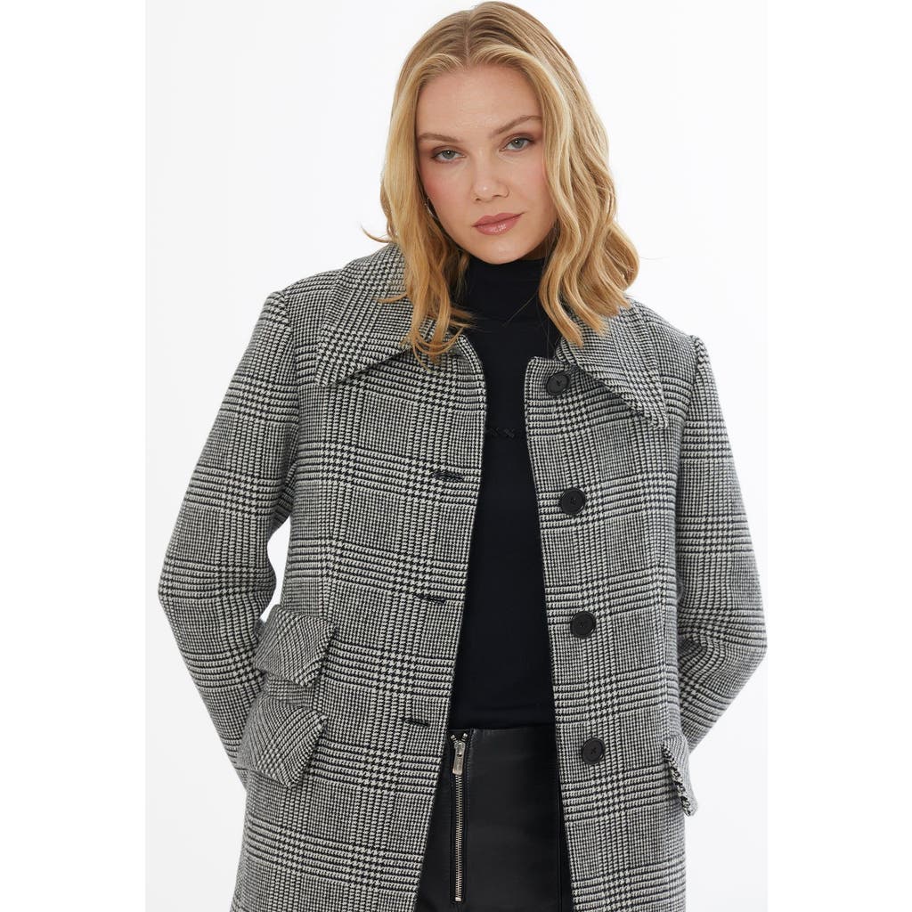 Gizia Button Closure Jacket With Pockets And Back Vent In Gray