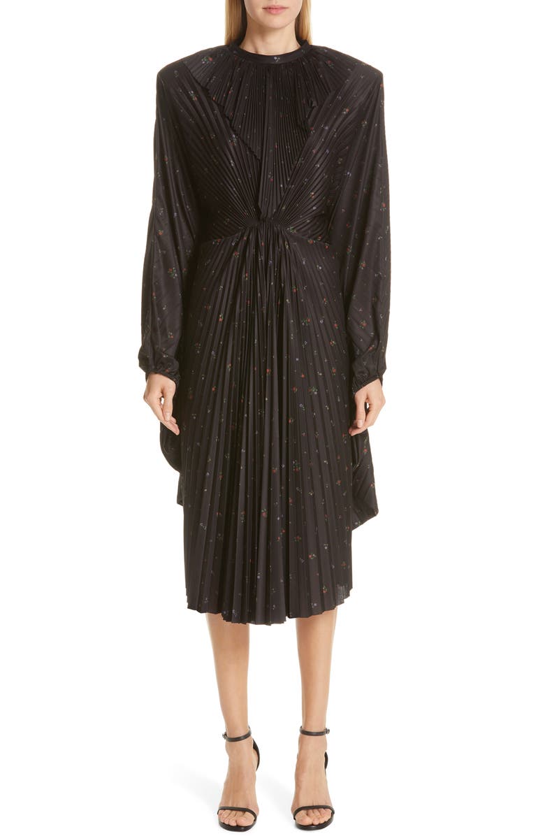 VETEMENTS Plissé Wing Dress, Main, color, 