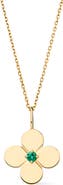 Ana Luisa Solid Yellow Gold - Large Flower Charm Necklace