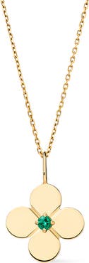 Ana Luisa Solid Yellow Gold - Large Flower Charm Necklace