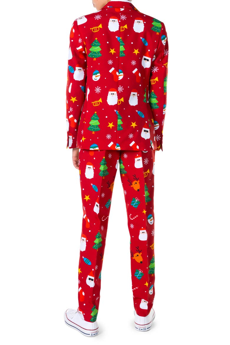 Kids' Festivity Suit, Alternate, color, RED