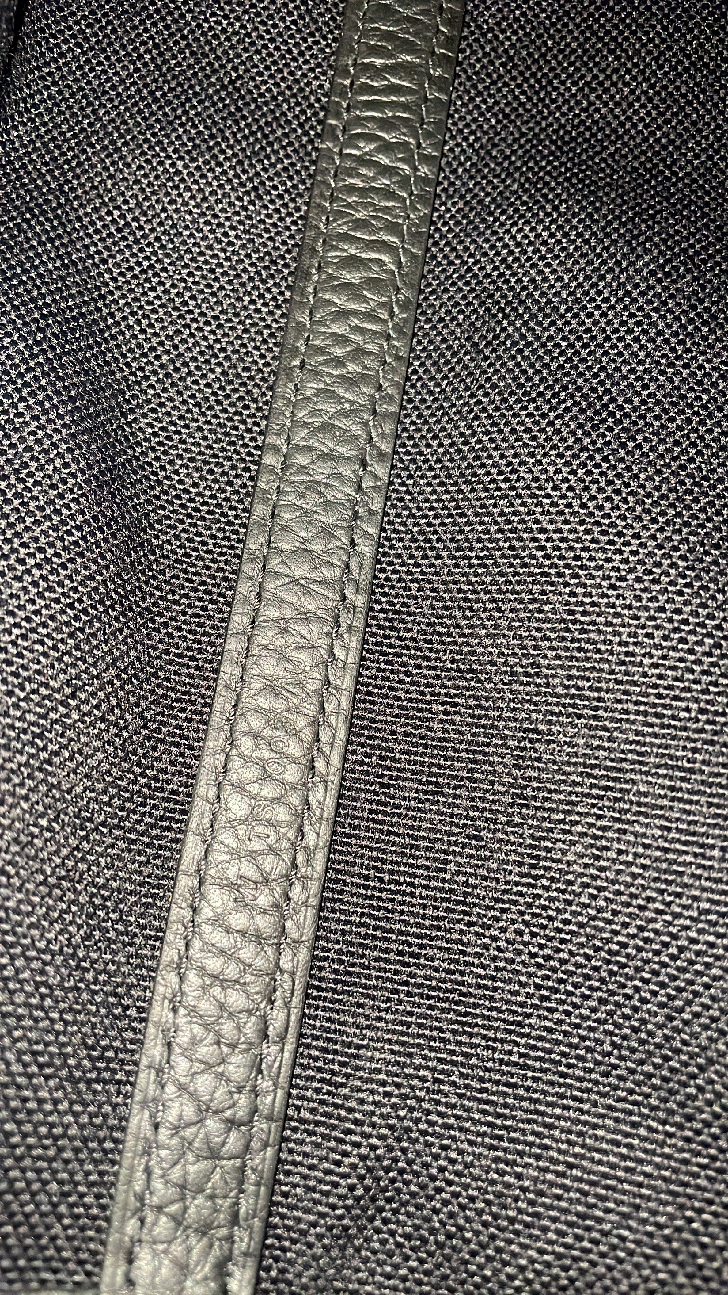 Pre-Owned Hermes Pursangle Tote Canvas with Leather, Alternate, color, Noir