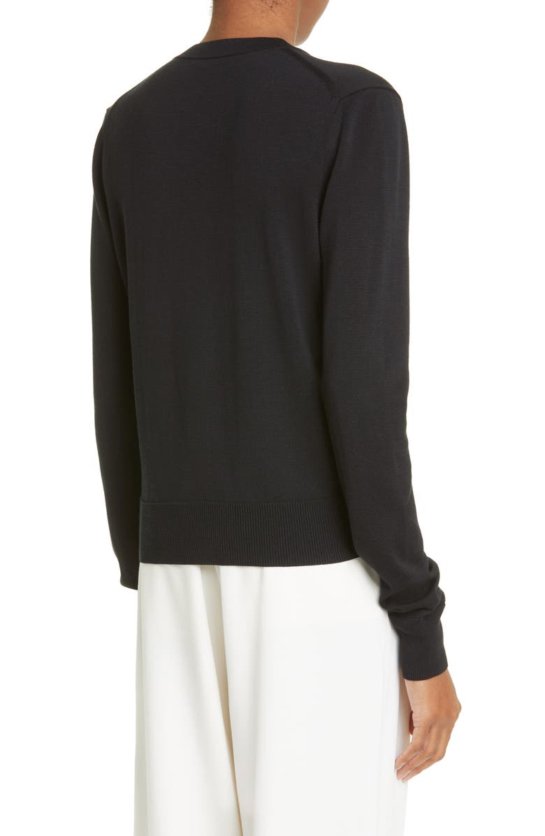 CO Patch Pocket V-Neck Silk Cardigan, Alternate, color, 