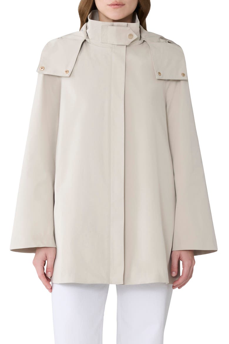 Nalani Waterproof Swing Coat, Main, color, LIGHT OAK