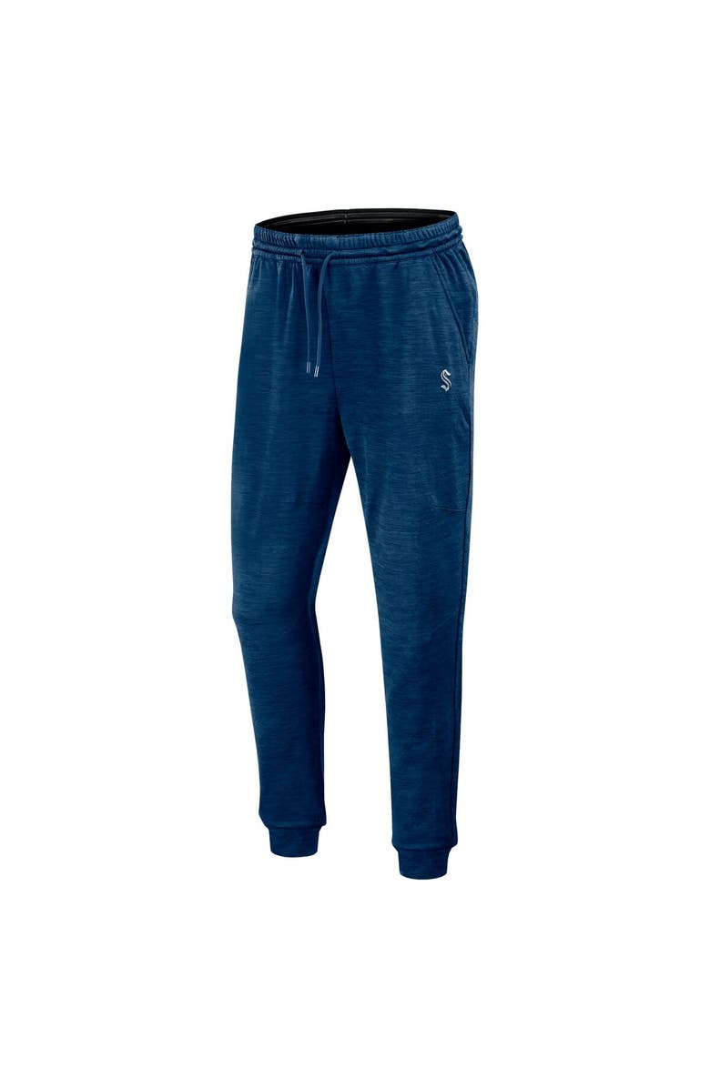 FANATICS Men's Fanatics Branded Heather Deep Sea Blue Seattle Kraken Authentic Pro Fleece Sweatpants, Alternate, color, Heather Navy