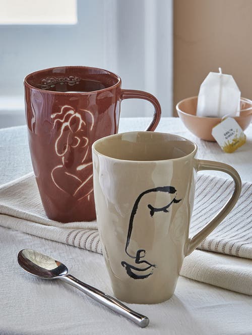 Tag Goddess Ceramic Mug Dishwasher Safe Spring Drinkware In Brown