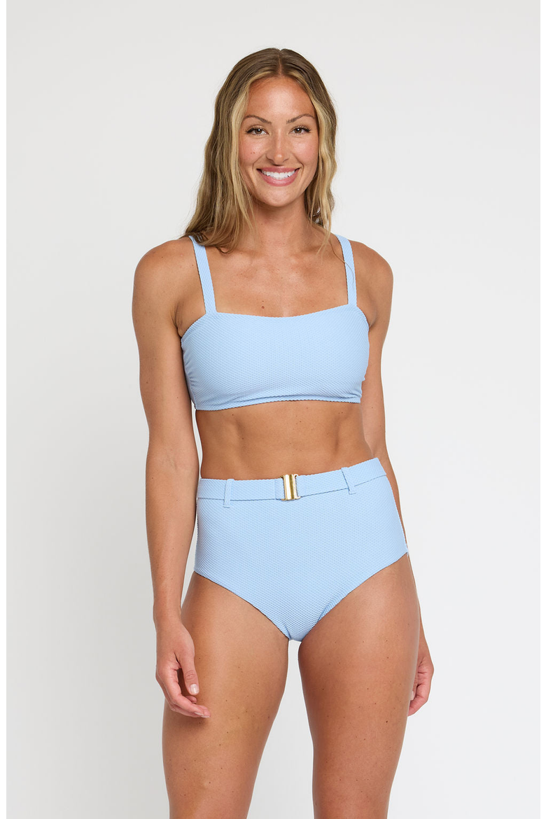 Lucia Belted High Waist Swim Bottom, Main, color, Powder Blue