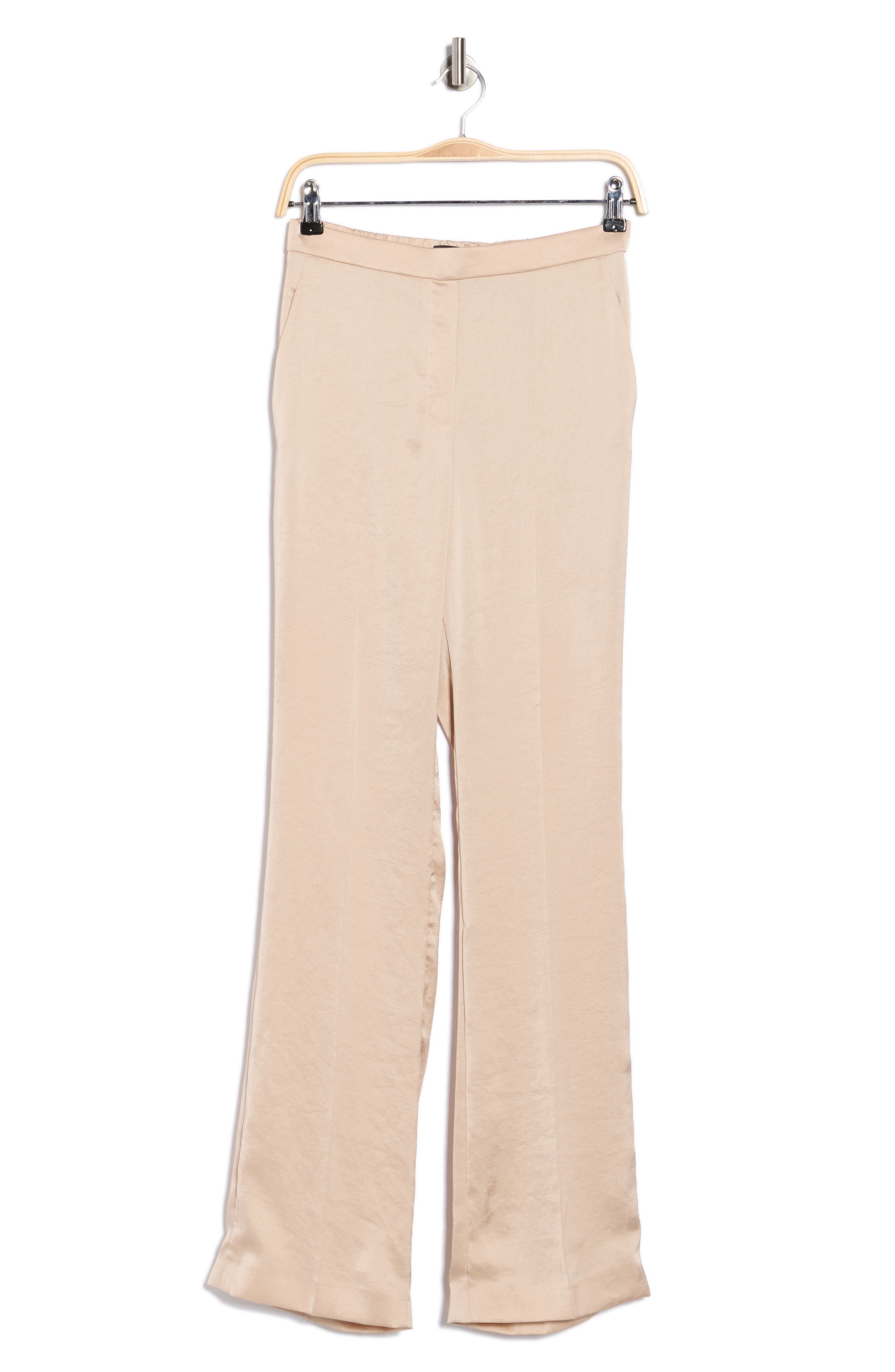 Theory Slim Fit Crushed Satin Pants