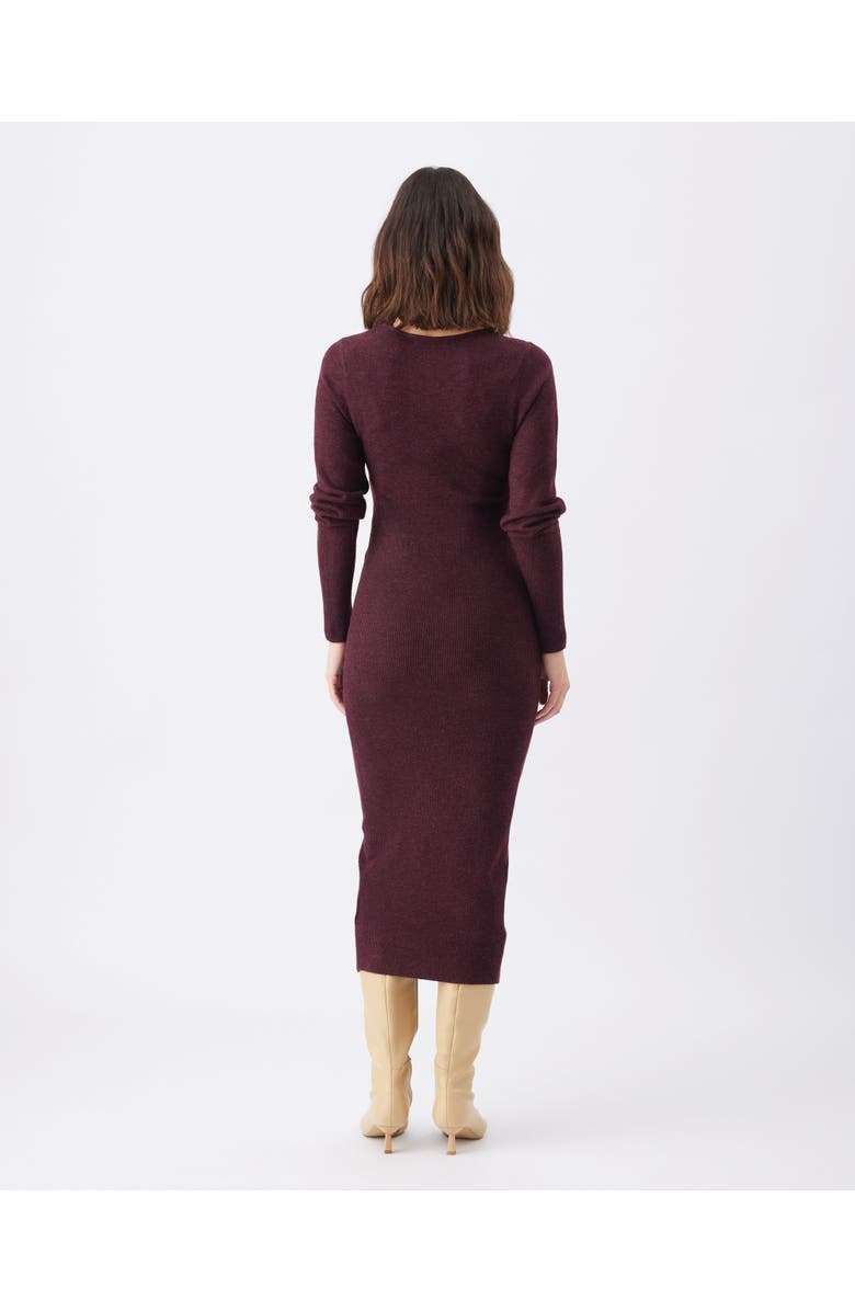 Ripe Maternity Heidi Nursing Knit Dress, Alternate, color, Burgundy