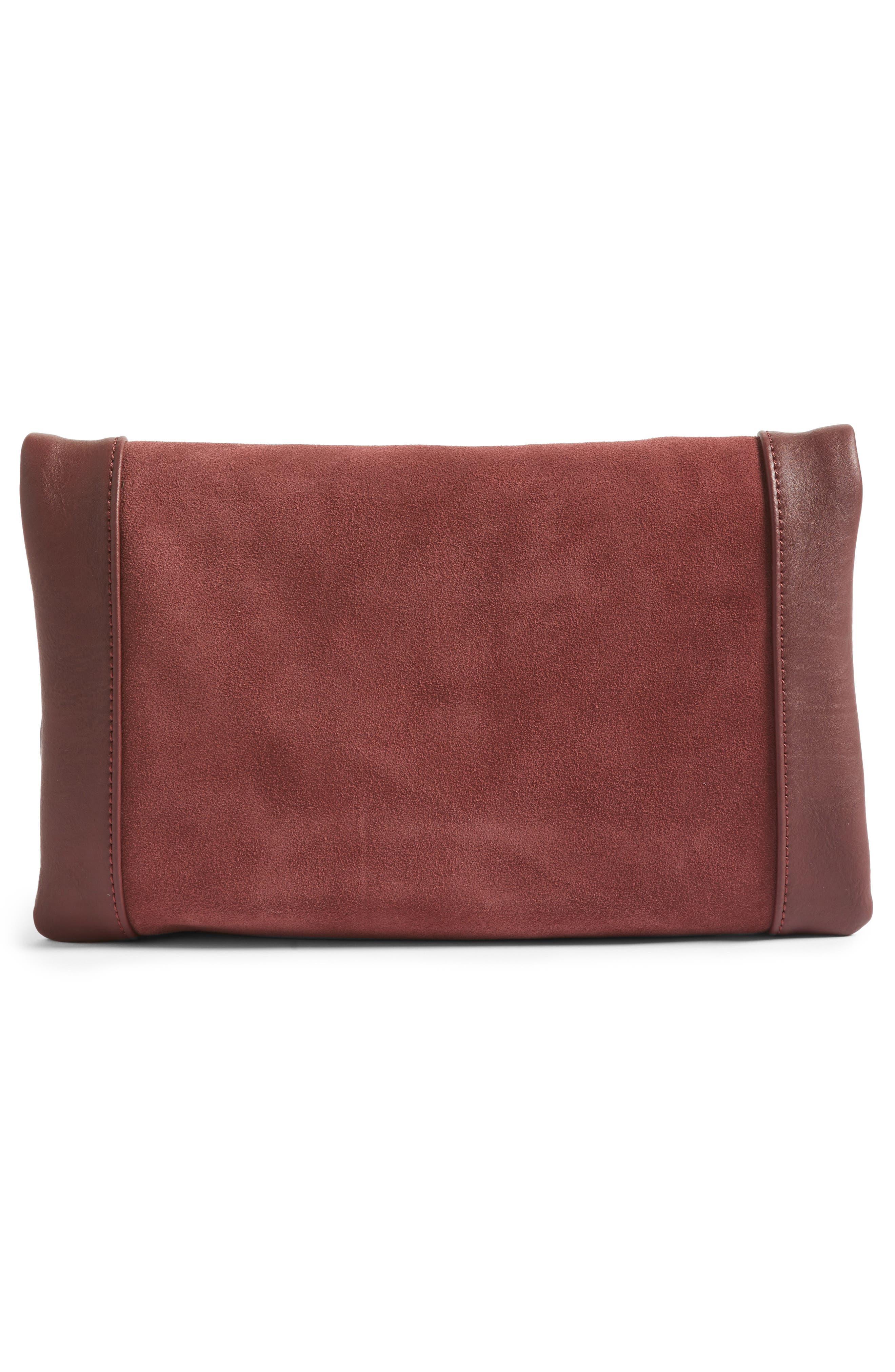 Sole Society Jemma Suede Clutch, Alternate, color, 