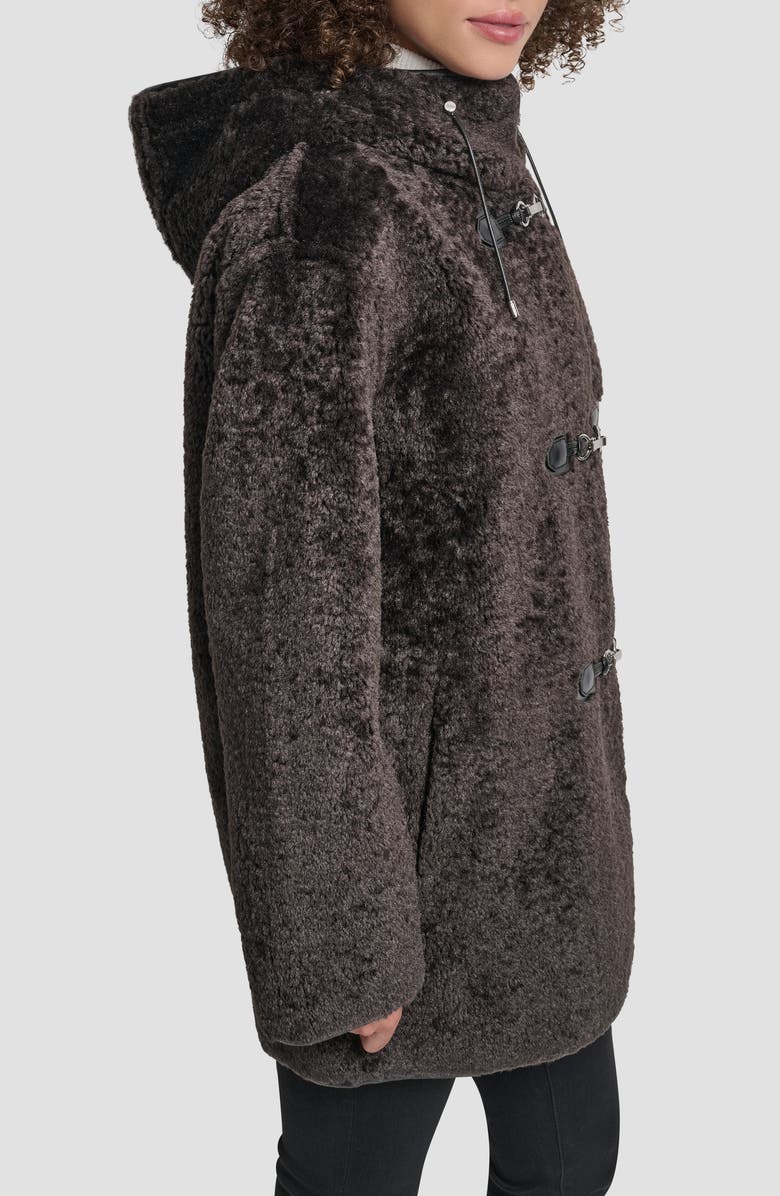 Faux Fur Toggle Hooded Jacket