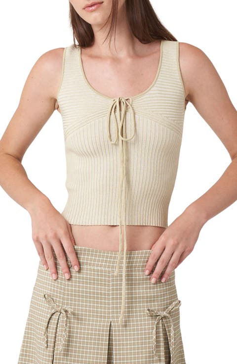 Acacia Tie Neck Crop Tank