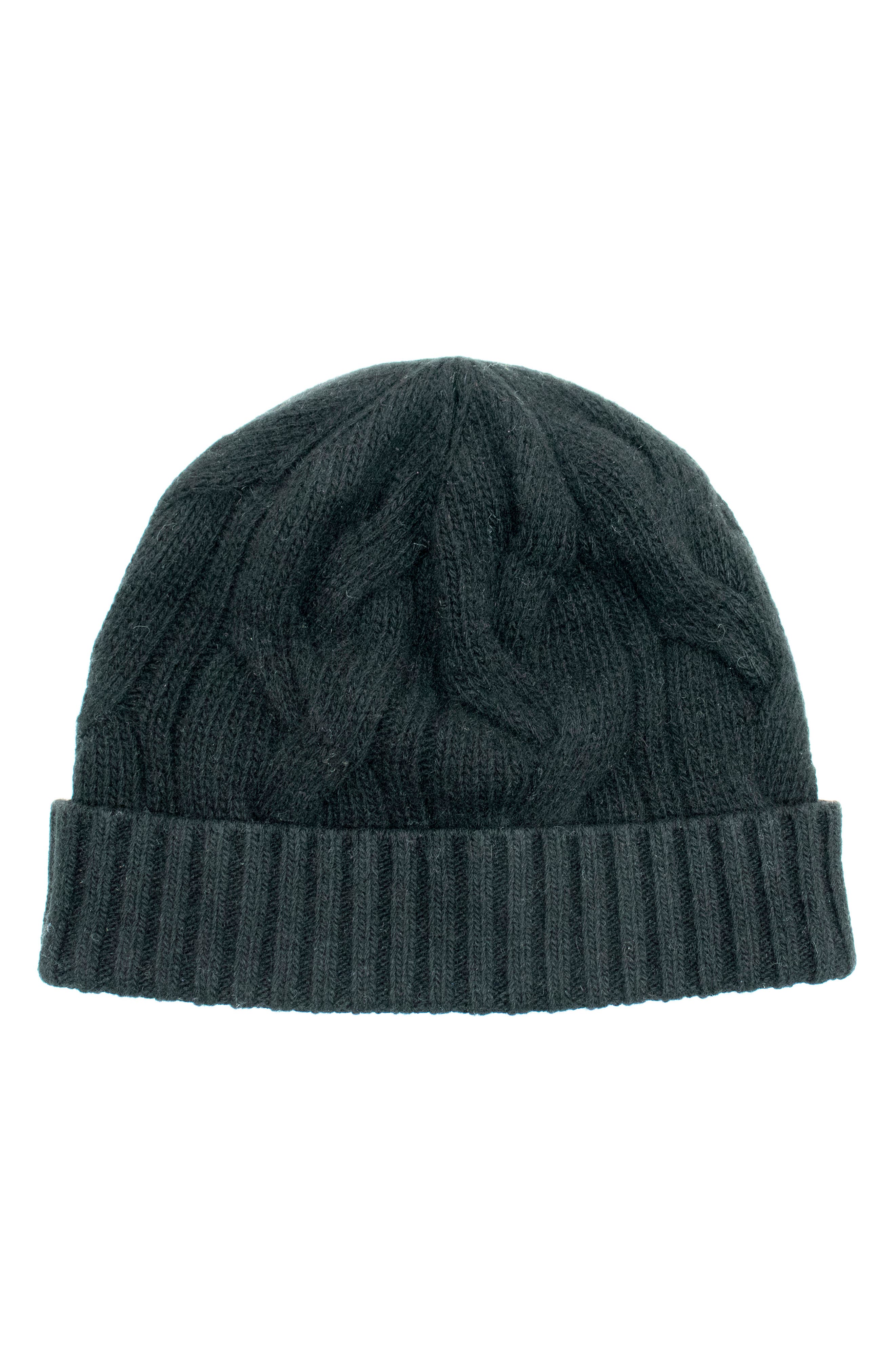 Portolano Cable Knit Cuff Cashmere Beanie