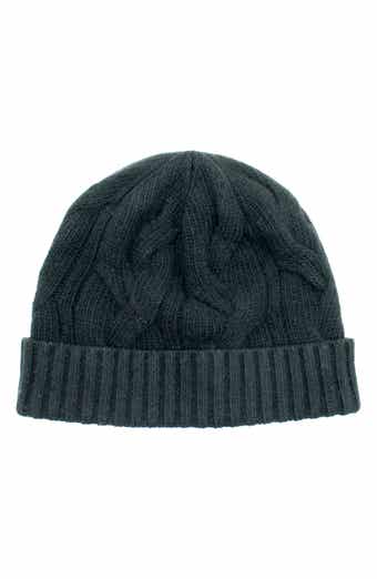Portolano Cable Knit Cuff Cashmere Beanie