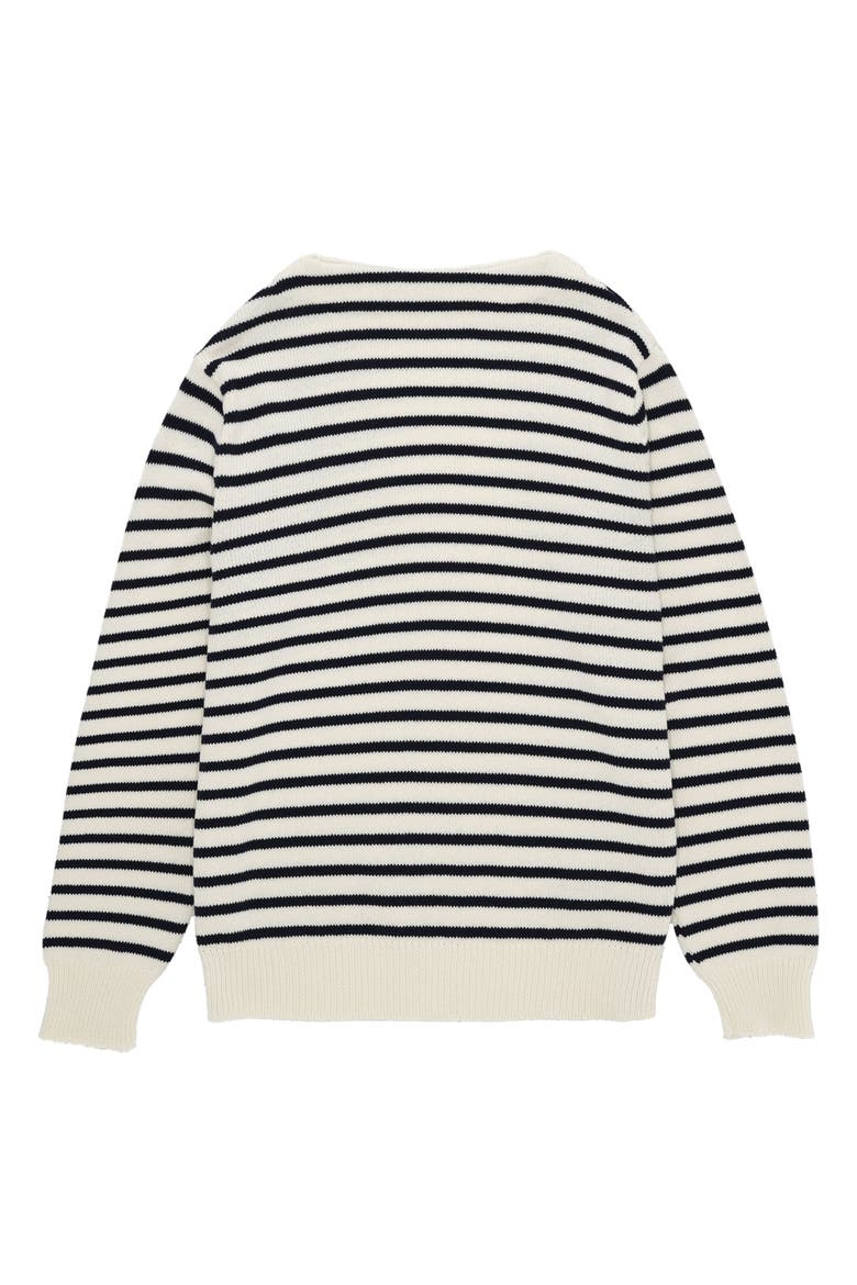 Noah1 Cotton Ribbed Sweater, Main, color, WHITE/BLUE