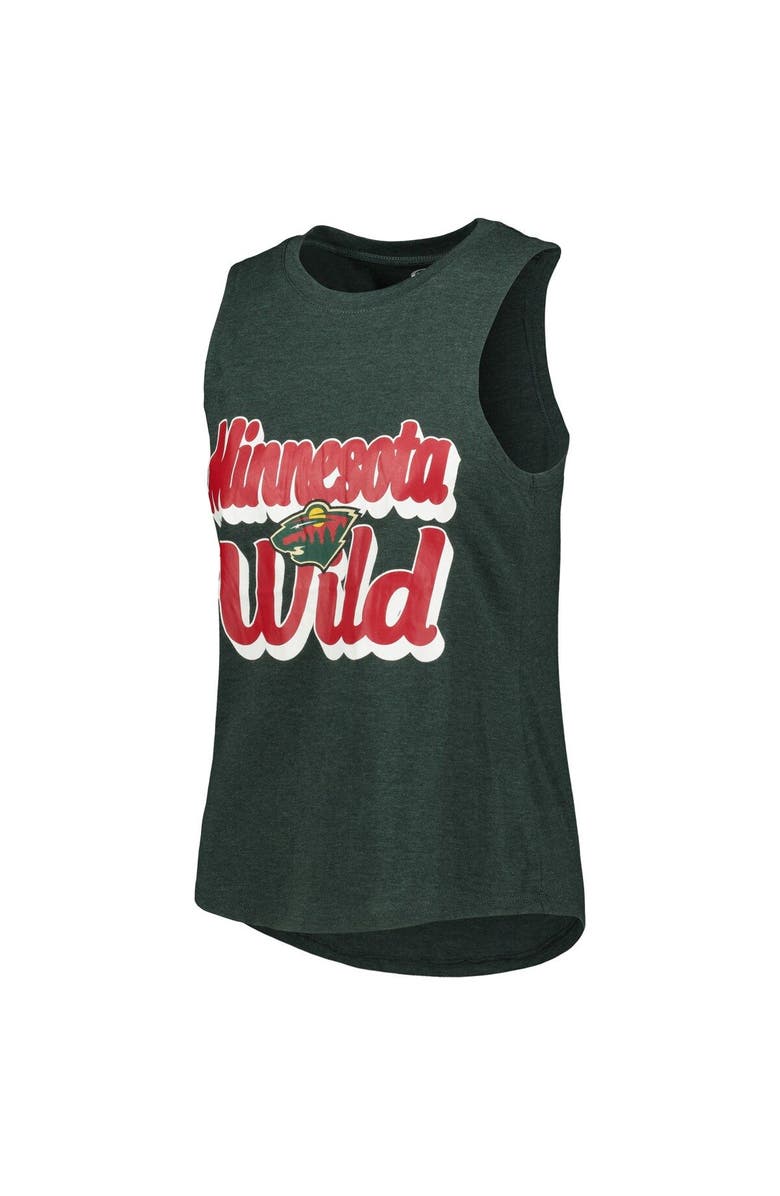 CONCEPTS SPORT Women's Concepts Sport Heather Green/Heather Black Minnesota Wild Meter Muscle Tank Top & Pants Sleep Set, Alternate, color, 