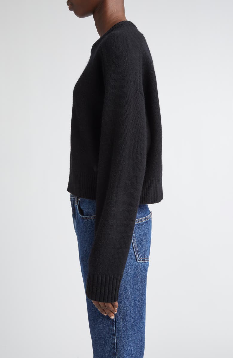 LOULOU DE SAISON Bruzzi Oversize Wool & Cashmere Sweater, Alternate, color, Black