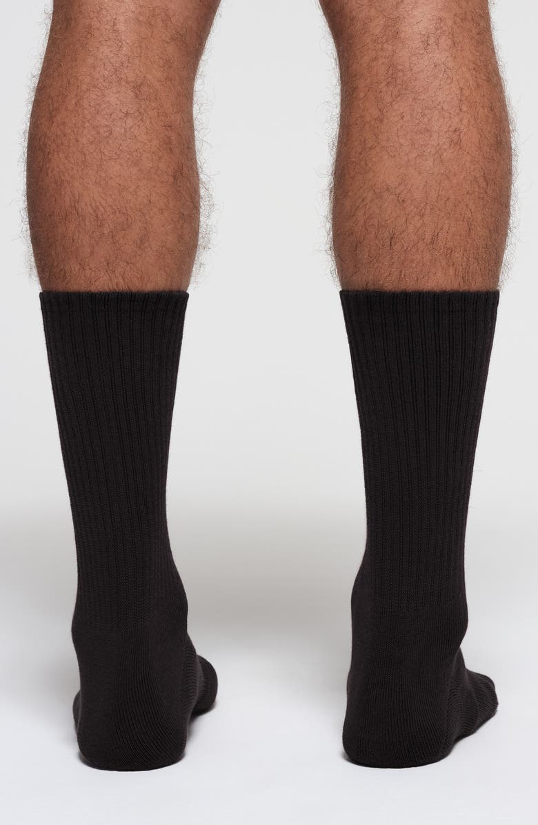 SKIMS 3-Pack Tube Crew Socks, Alternate, color, Onyx