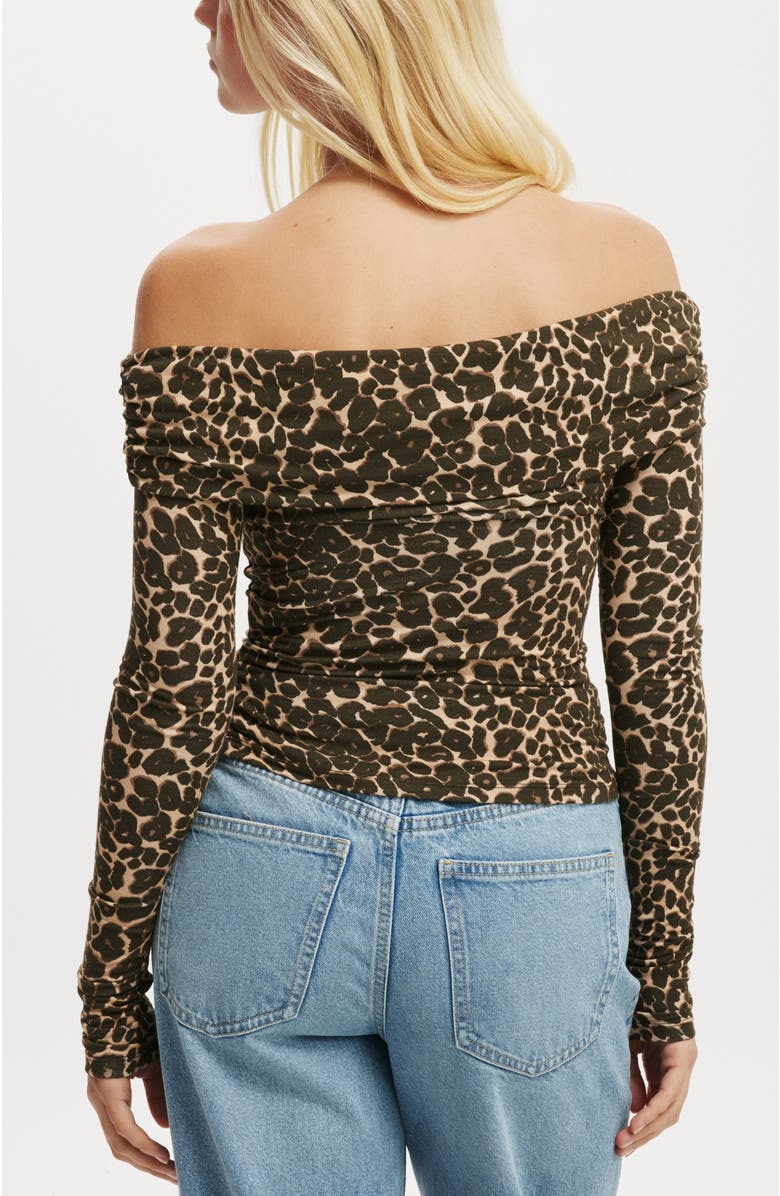 Cotton On Rhi Gathered Off The Shoulder Long Sleeve, Alternate, color, 