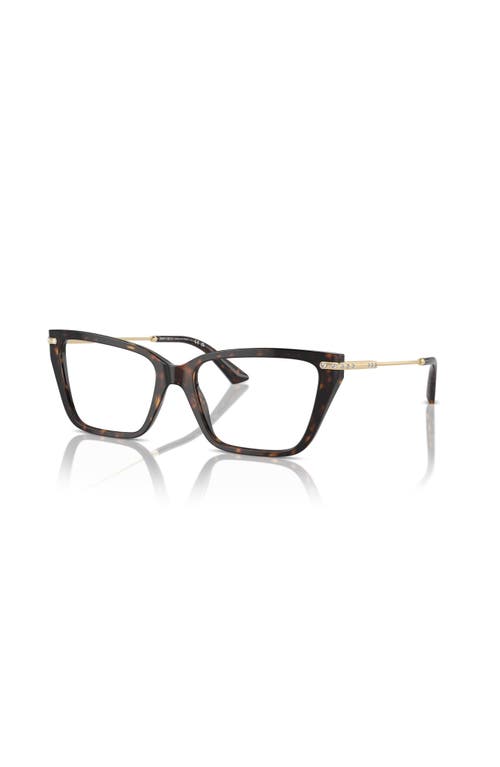 Jimmy Choo 55mm Cat Eye Optical Glasses In Brown