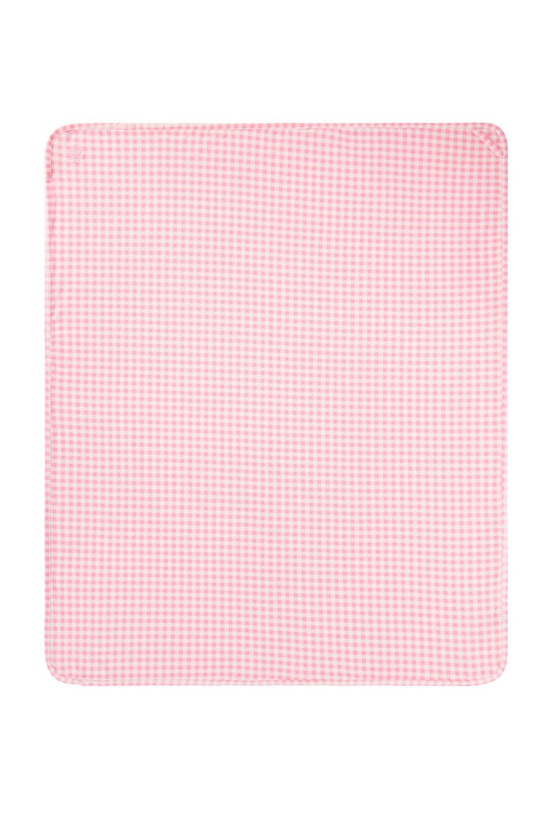 My First Sun Blanket with Hood, Main, color, Light Pink Gingham