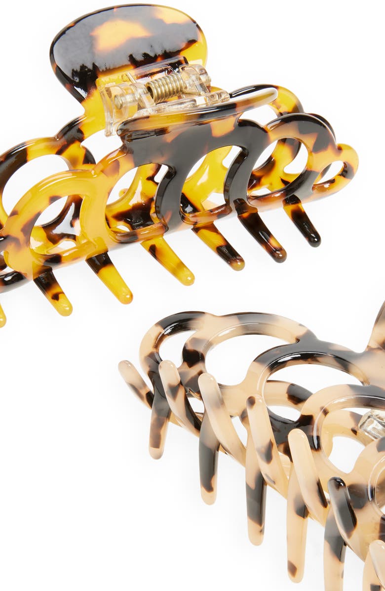 Tasha Assorted 2-Pack Claw Clips, Alternate, color, Tortoise