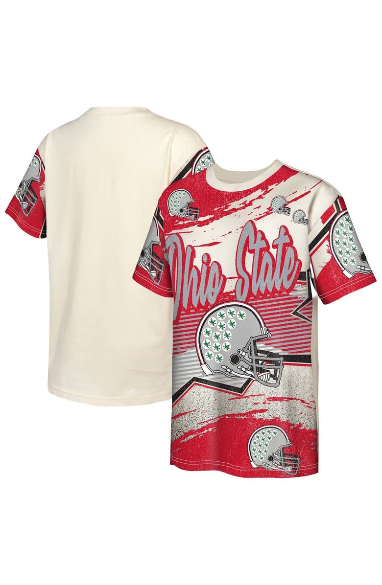 Outerstuff Youth Outerstuff  Cream Ohio State Buckeyes Make Noise T-Shirt, Main, color, Cream