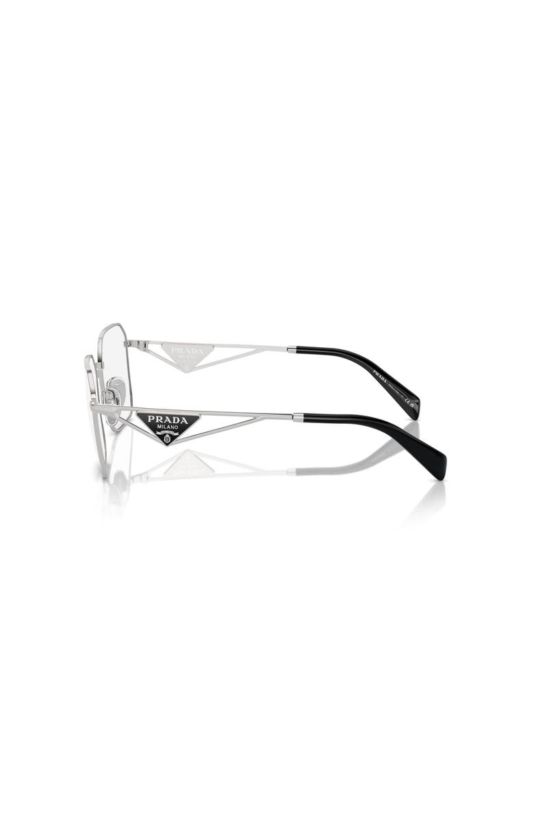 Prada 55mm Irregular optical glasses, Alternate, color, Silver