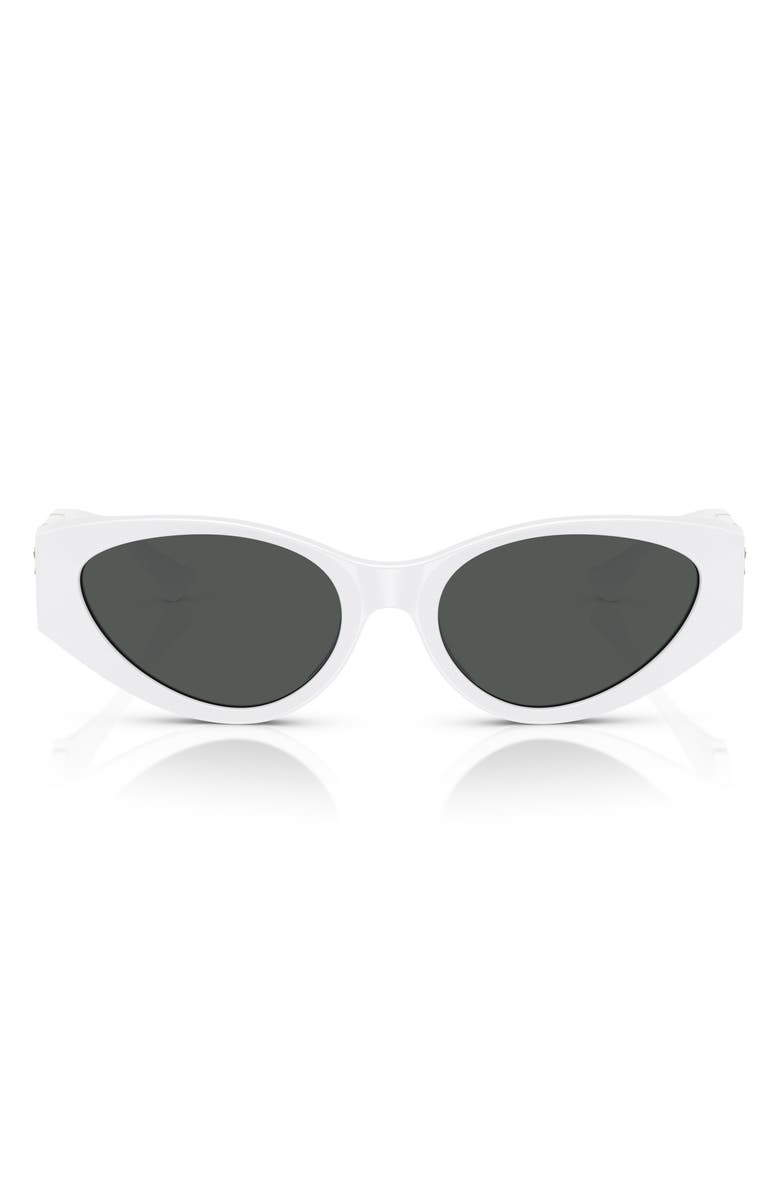 Versace 55mm Cat Eye Sunglasses, Main, color, White