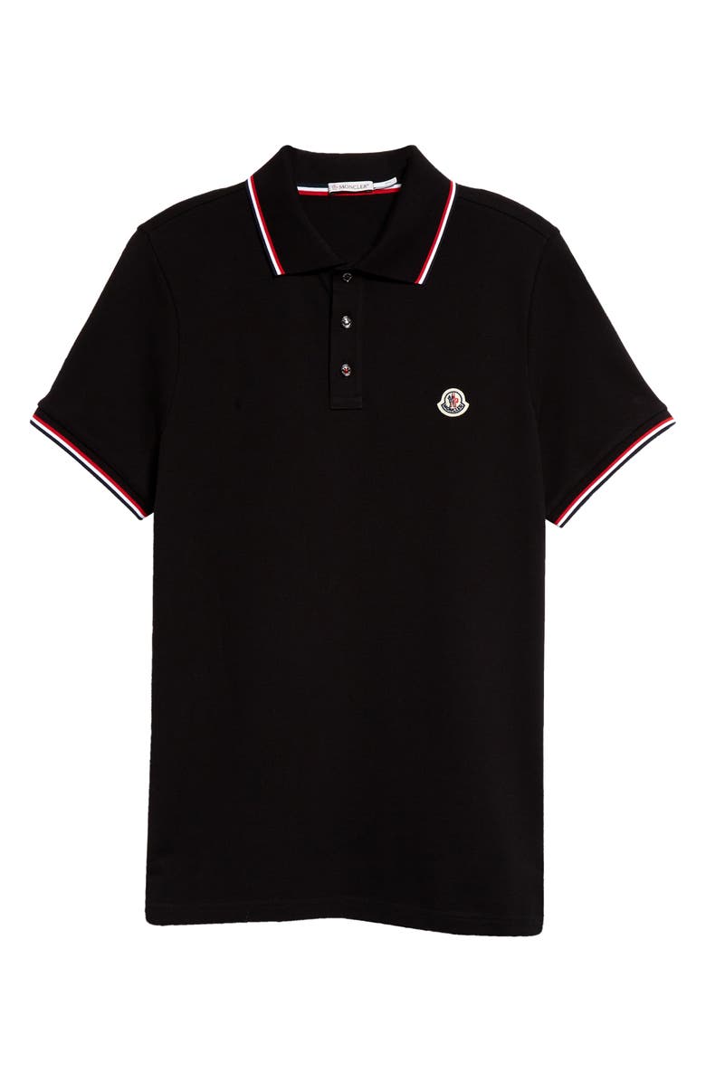 Moncler Tipped Cotton Piqué Polo, Alternate, color, 
