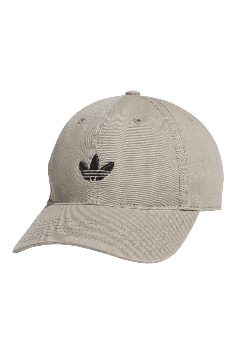Trefoil Adjustable 6-Panel Baseball Cap, Main, color, SILVER PEBBLE GREY/ BLACK