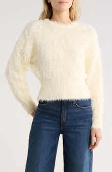 WAYF Fluffy Crop Sweater