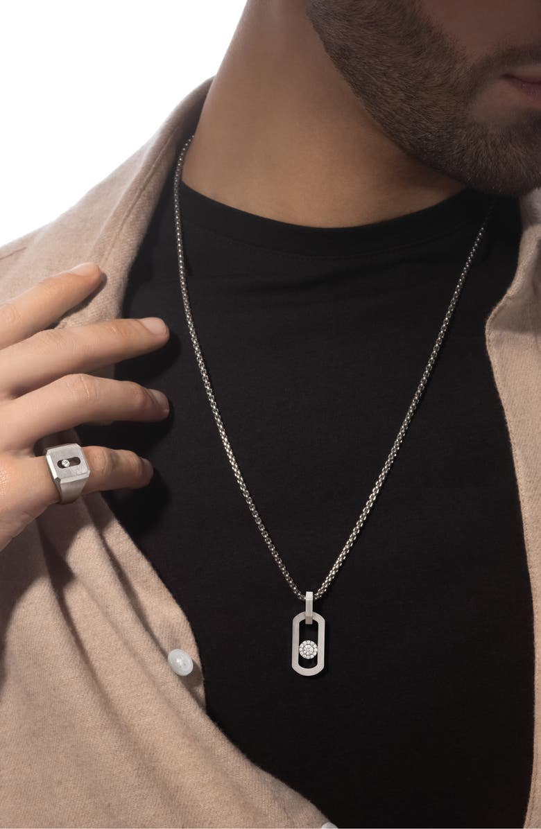 Messika So Move Titanium Necklace, Alternate, color, Titanium