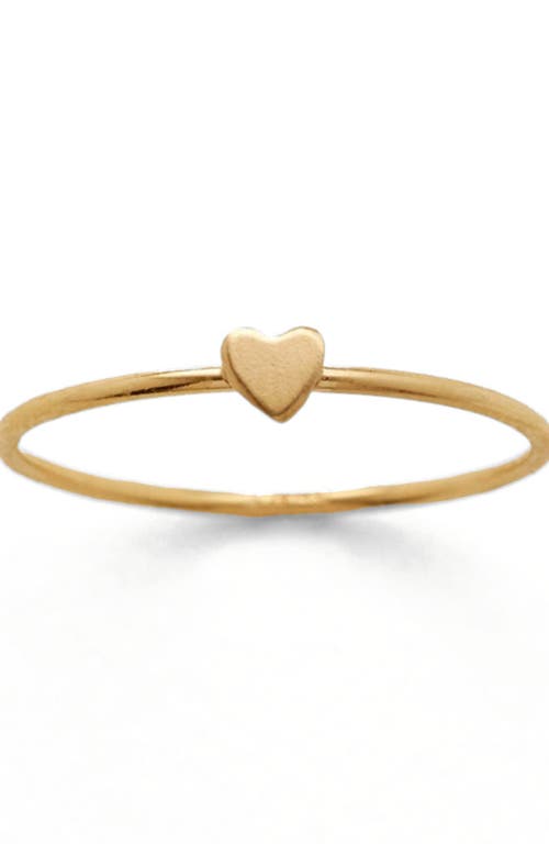Made By Mary Heart Stacking Ring In Gold