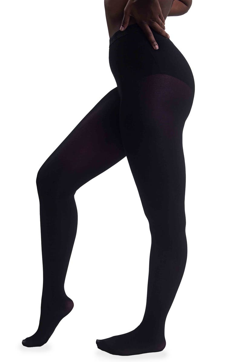 nude barre Footed Opaque Tights, Alternate, color,