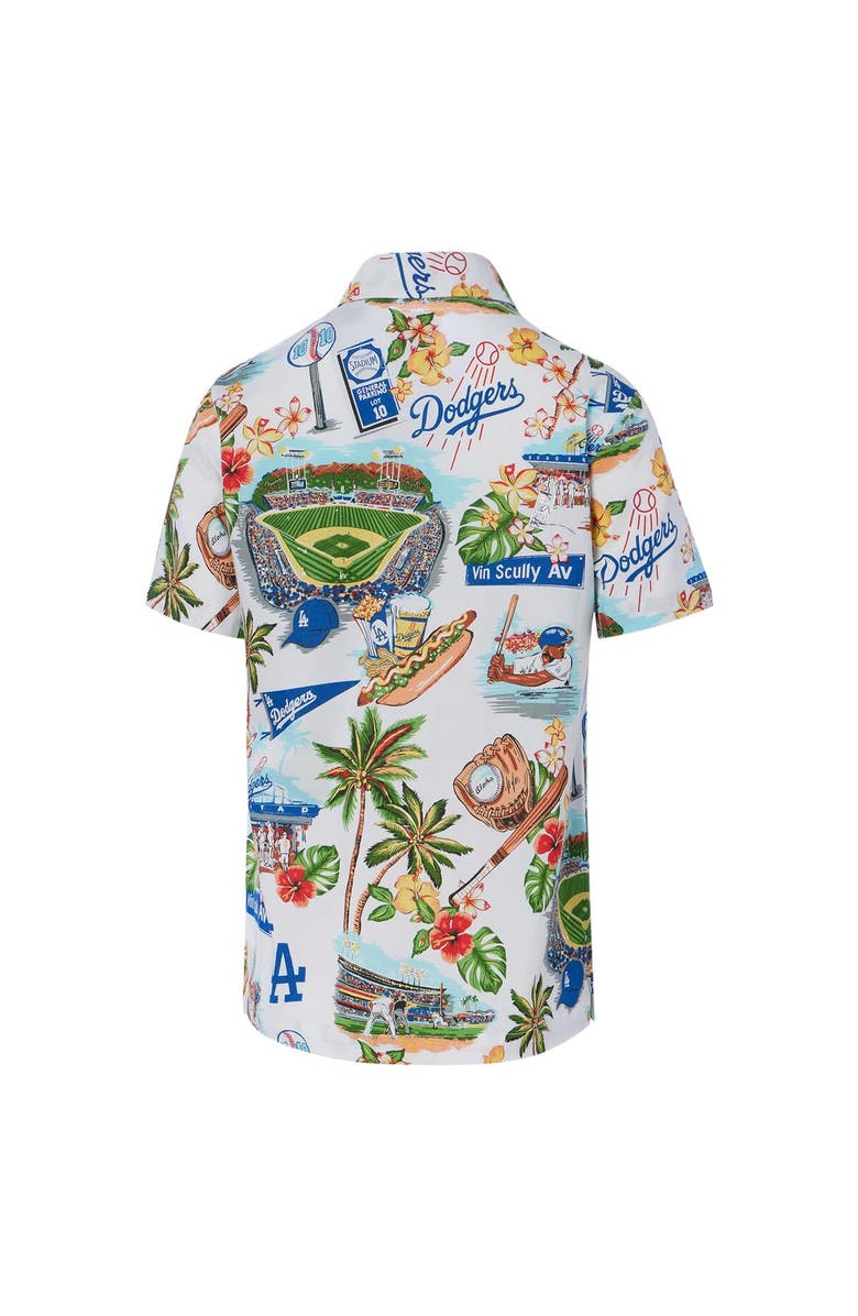 Reyn Spooner Women's Reyn Spooner White Los Angeles Dodgers Scenic Button-Up Shirt, Alternate, color, 