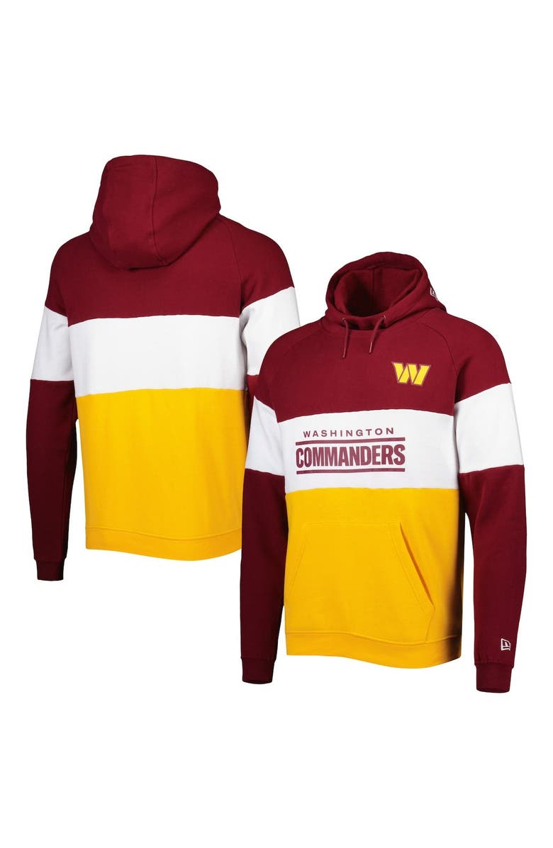 New Era Men's New Era Gold Washington Commanders Colorblock Current Pullover Hoodie, Main, color, Gold