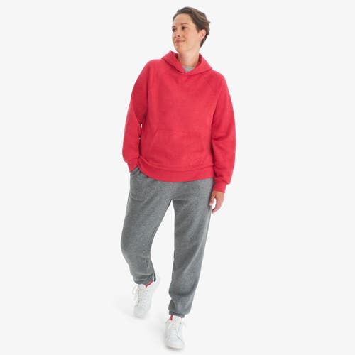 Primary Adult Cozy Fleece Pullover Hoodie In Red