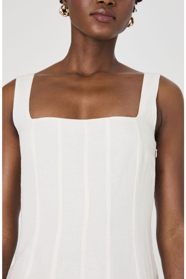 Birdie Linen Blend Midi Dress, Alternate, color, SUMMER WHITE