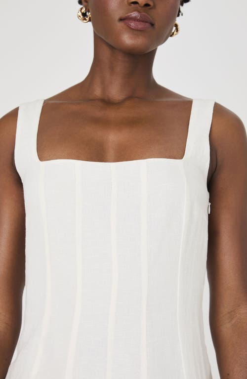 French Connection Birdie Square Neck Midi Dress In Summer White