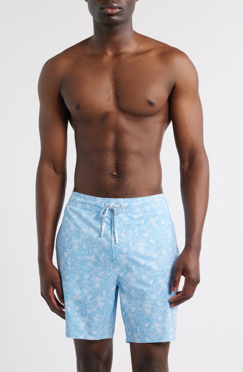 johnnie-O Swingin' Swim Trunks, Main, color, Maliblu