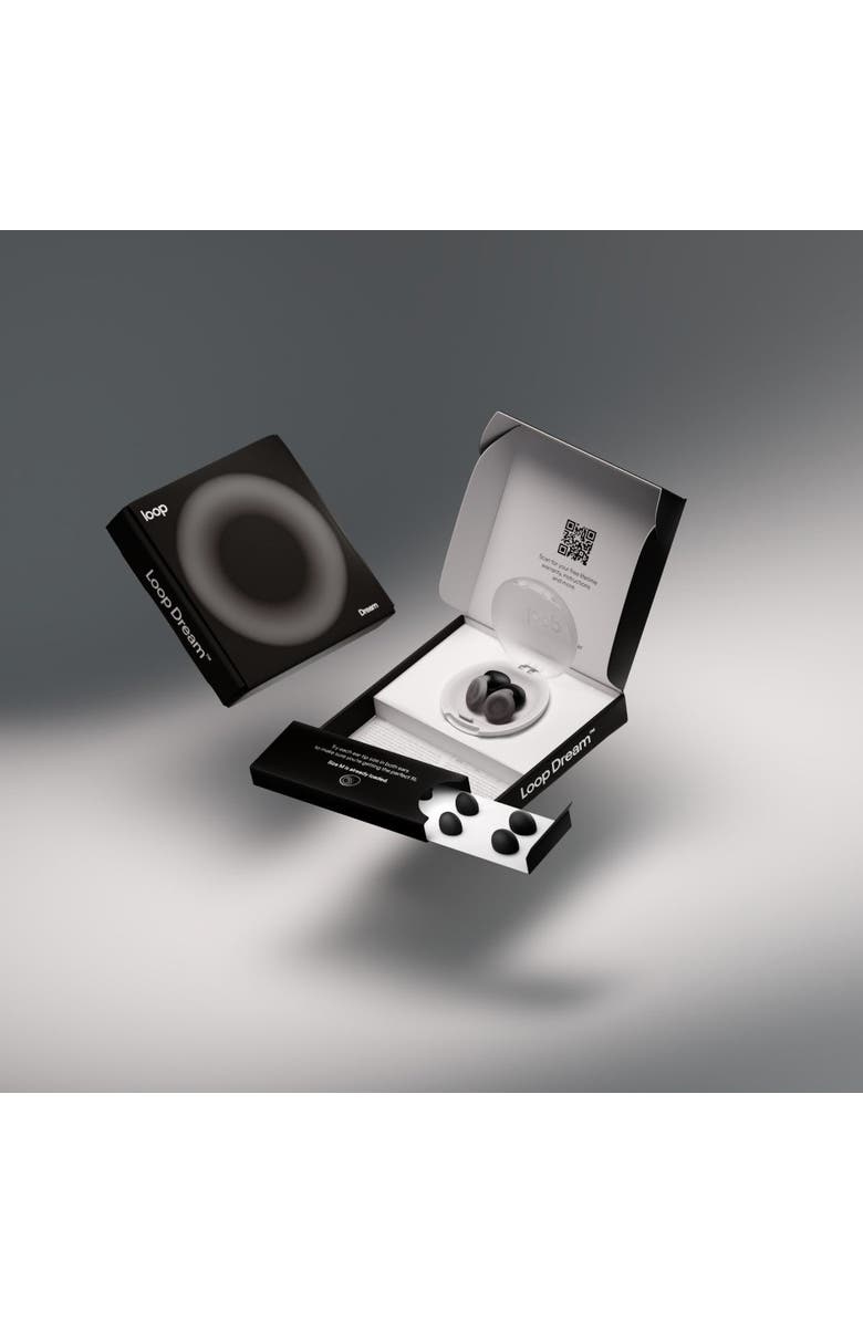 LOOP Dream Silicone/Memory Foam Earplugs for Sleep Comfort, Alternate, color, Black