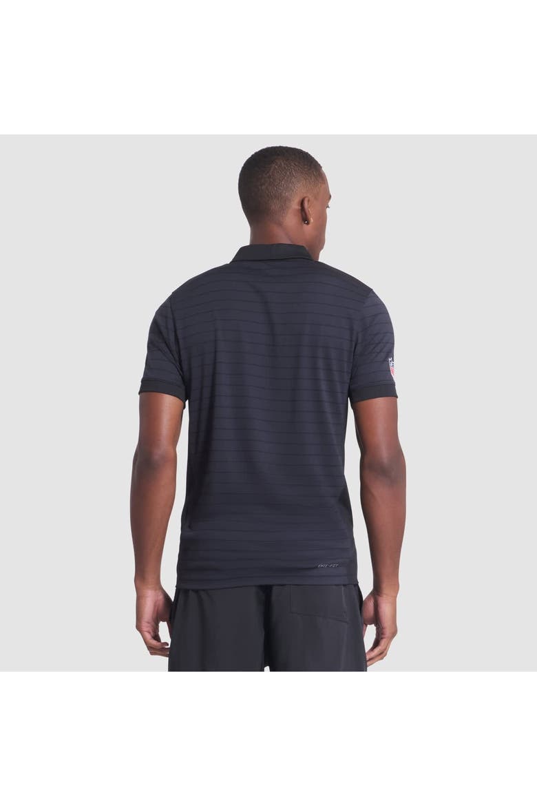Men's Nike  Pitch Blue Miami Dolphins 2025 Rivalries Collection Sideline Victory Striped Dri-FIT Polo, Alternate, color, Navy